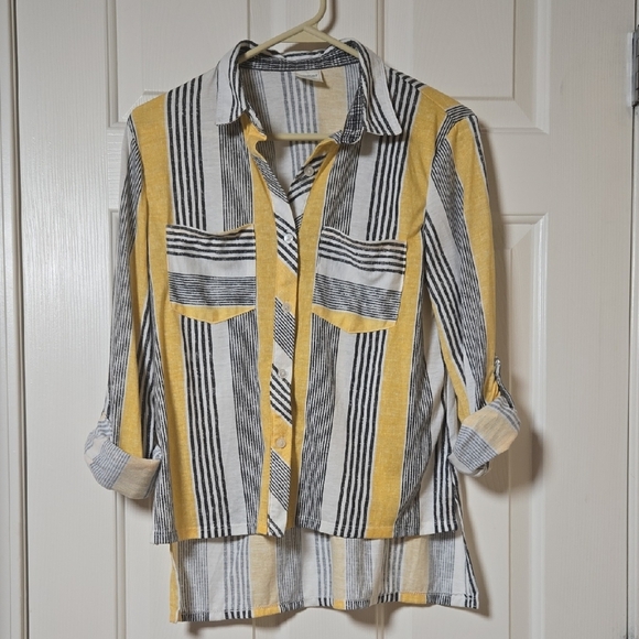 Passport Black and White Striped Shirt - Picture 1 of 6